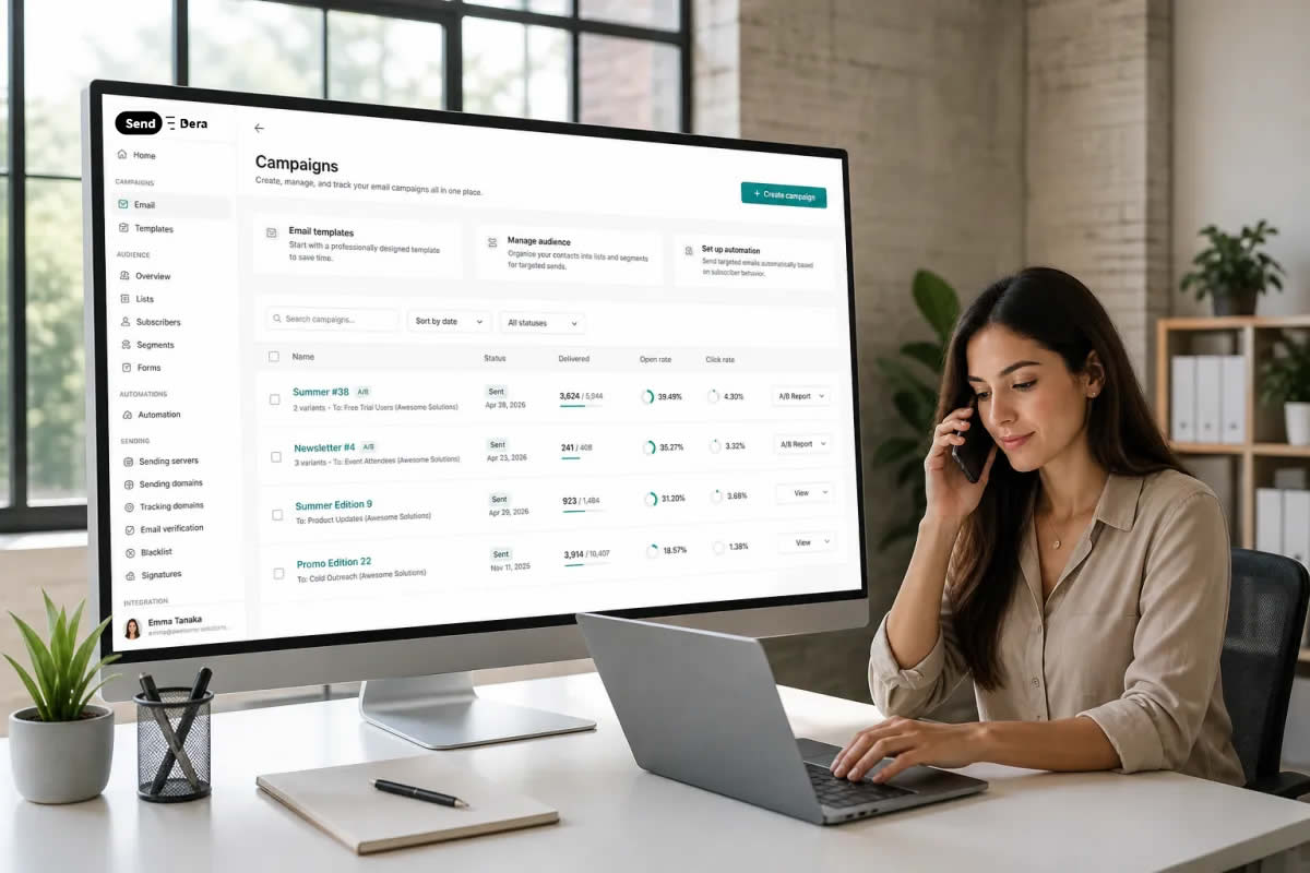 Senddera campaign dashboard